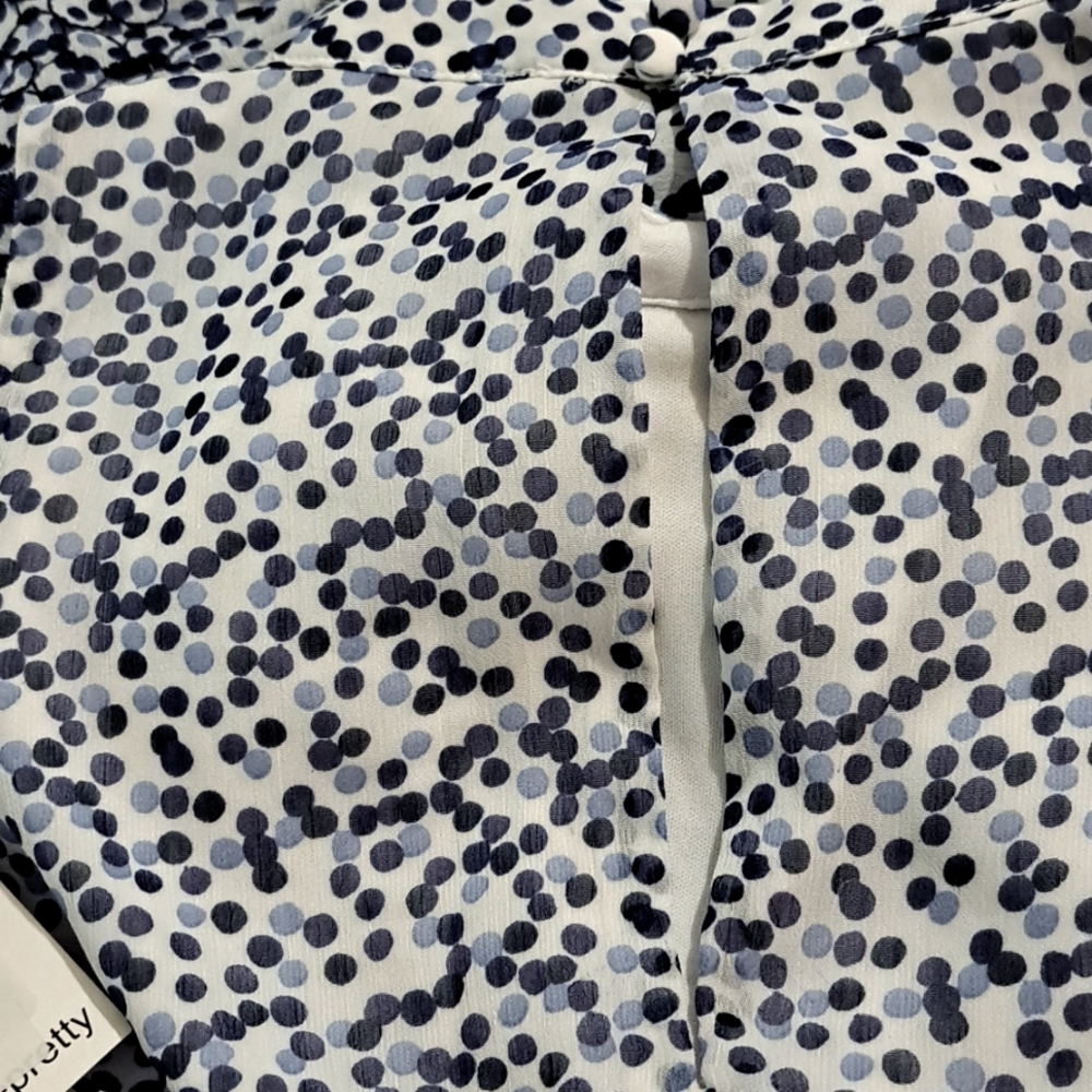 KENSIE Womens Boho Blue Dots Sheer Lined Sleeveless Keyhole Maxi Dress, Sz 0, 4 - Picture 4 of 7